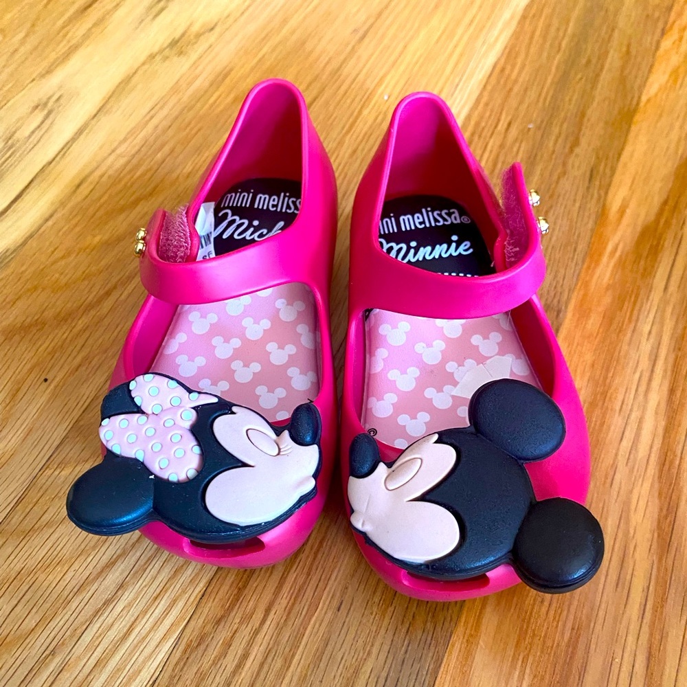 Mini Melissa Mickey and Minnie kissing shoes